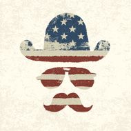 Grunge american flag themed retro fun elements Vector EPS10