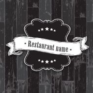 Vintage label on wooden texture Design elements EPS10 N2