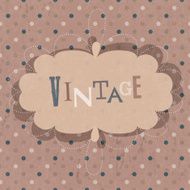 Vintage design card Vector
