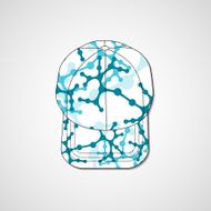 Abstract illustration on peaked cap N151