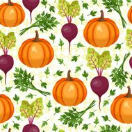 Assorted vegetables seamless pattern