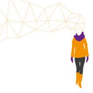 Fashion woman abstract vector illustration