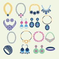 Set of jewelry icons - Illustration N2