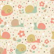 Snail seamless pattern N2