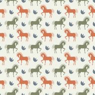 vector horse seamless pattern background