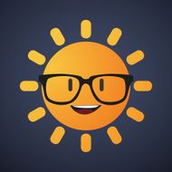 cute sun avatar wearing glasses