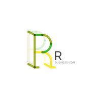 Minimal R font or letter icon design N11