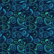 Seamless swirl pattern with dots