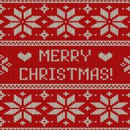Scandinavian seamless knitted pattern