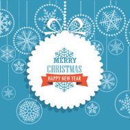 Christmas greeting card with snowflakes N2