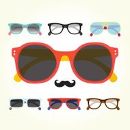 Hipster glasses set N2