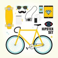 Hipster mast have vector objects