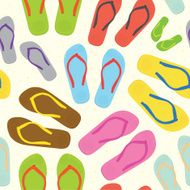 Flip flops white pattern