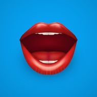 Background of Womans mouth with open lips