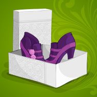 Fashion woman&#039;s purple ankle boots
