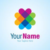 Colorful hearts logo and icon