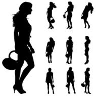 Vector silhouette of a woman N793