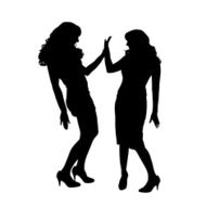 Vector silhouette of a woman N807