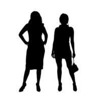 Vector silhouette of a woman N808