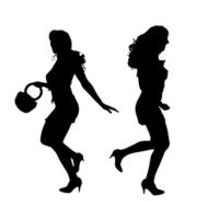Vector silhouette of a woman N816