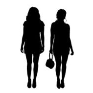 Vector silhouette of a woman N817