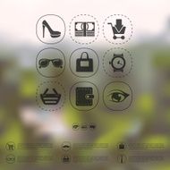 fashion infographic with unfocused background N104