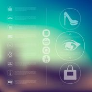 fashion infographic with unfocused background N105