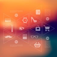 fashion infographic with unfocused background N106