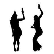 Vector silhouette of a woman N820