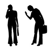 Vector silhouette of a businesswoman N14