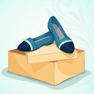 Casual woman&#039;s blue ballet flats