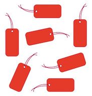 Red labels