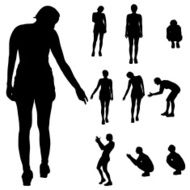 Vector silhouette of a woman N823