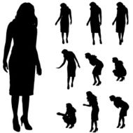 Vector silhouette of a woman N824