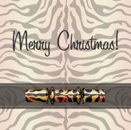 Animal Print Christmas Card N2