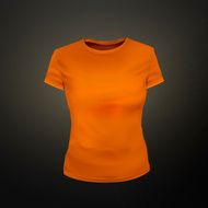 blank women T-shirt in orange N2
