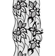 Abstract lace with elements of butterflies and flowers N9