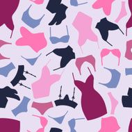 Fashion lingerie seamless pattern with female underwear N3