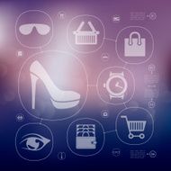 fashion infographic with unfocused background N109