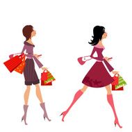 fashion girls with purchase for your design