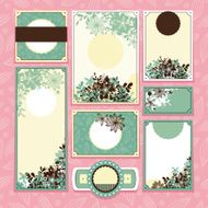 Set of floral wedding cards N27