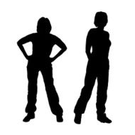 Vector silhouette of a woman N825