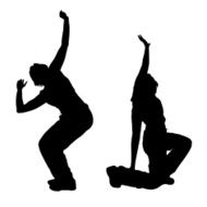 Vector silhouette of a woman N826