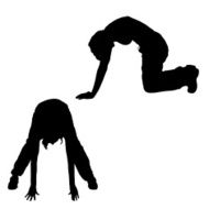 Vector silhouette of woman N76