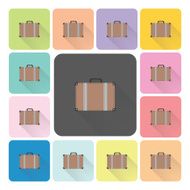 Bag Icon color set vector illustration N4