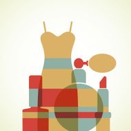 Elegant stylish fashion design Beauty perfumes and cosmetics background