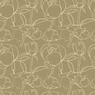 Seamless floral background with peonies N8