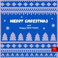 Vector Christmas knitted illustration N3