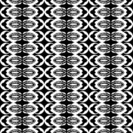 seamless black and white pattern in retro style N6