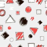 Abstract hand drawn doodle seamless pattern N2